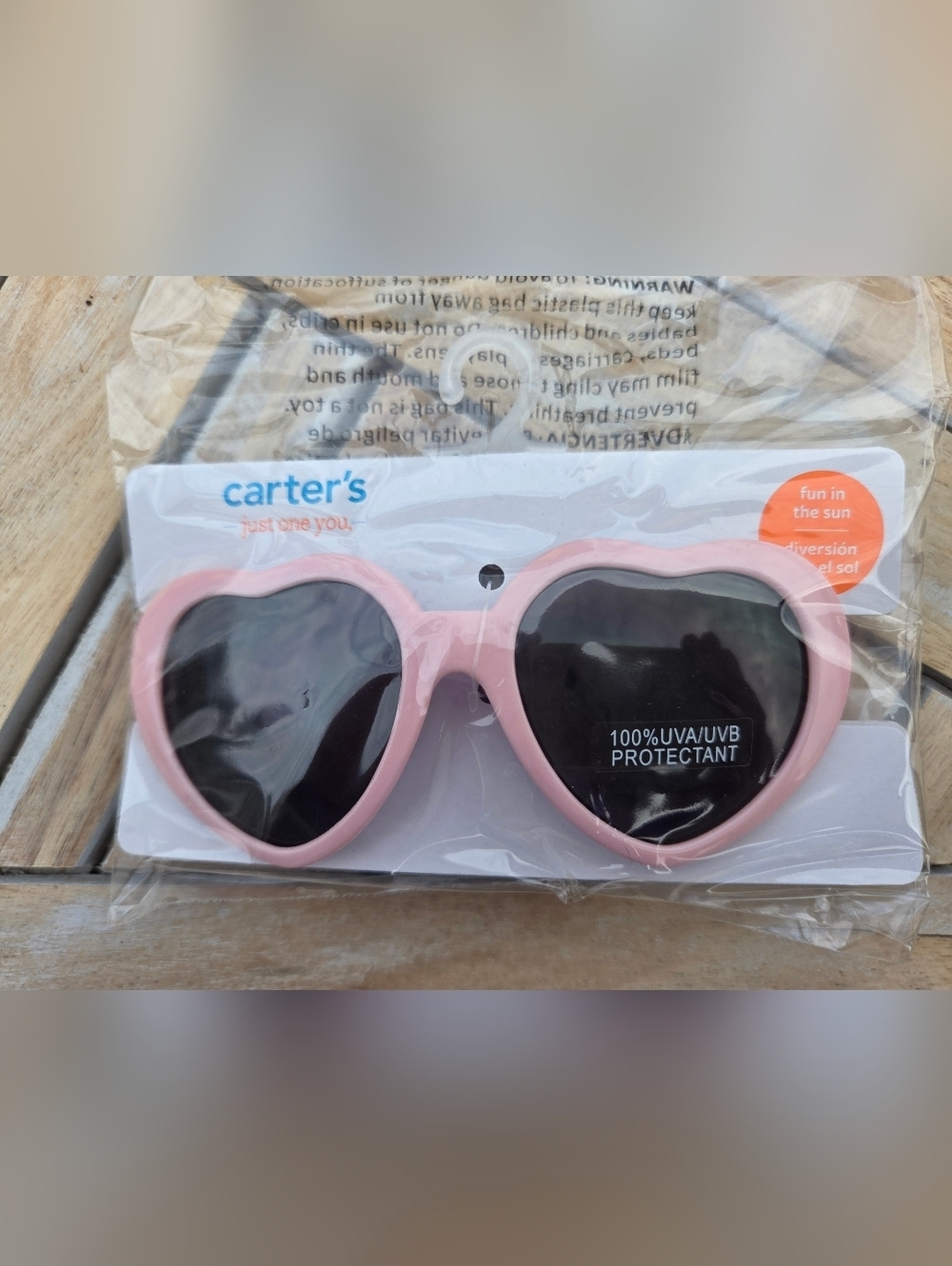 Carter's New Light Pink Heart-Shaped Toddler Sunglasses